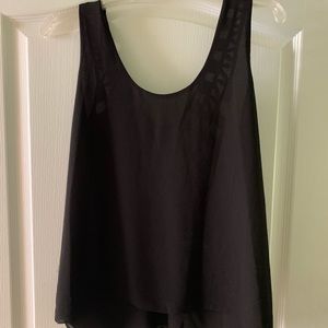 Black Veatique Flowy Tank